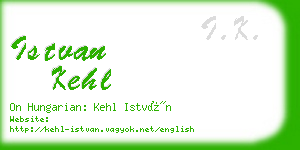istvan kehl business card